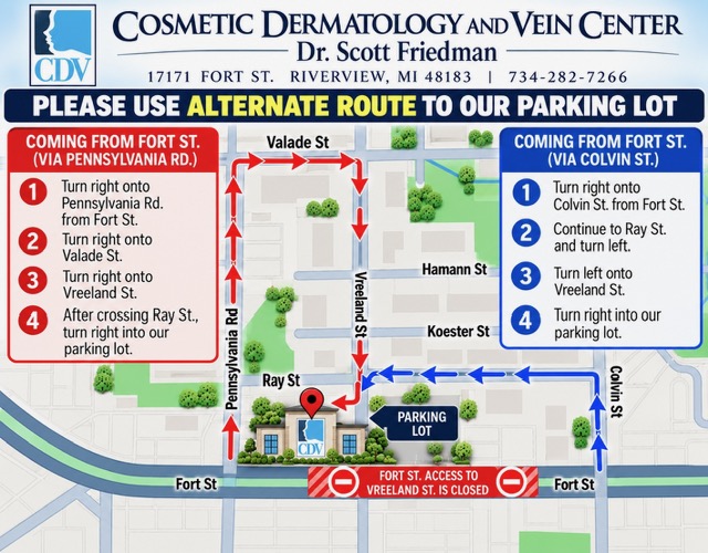 Riverview location parking directions for construction closure